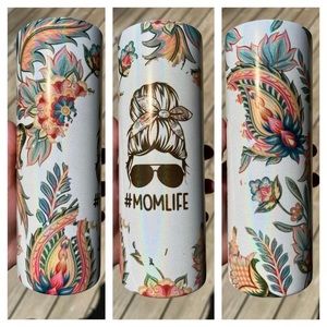 20oz Paisley Mom Life Shimmer Tumbler